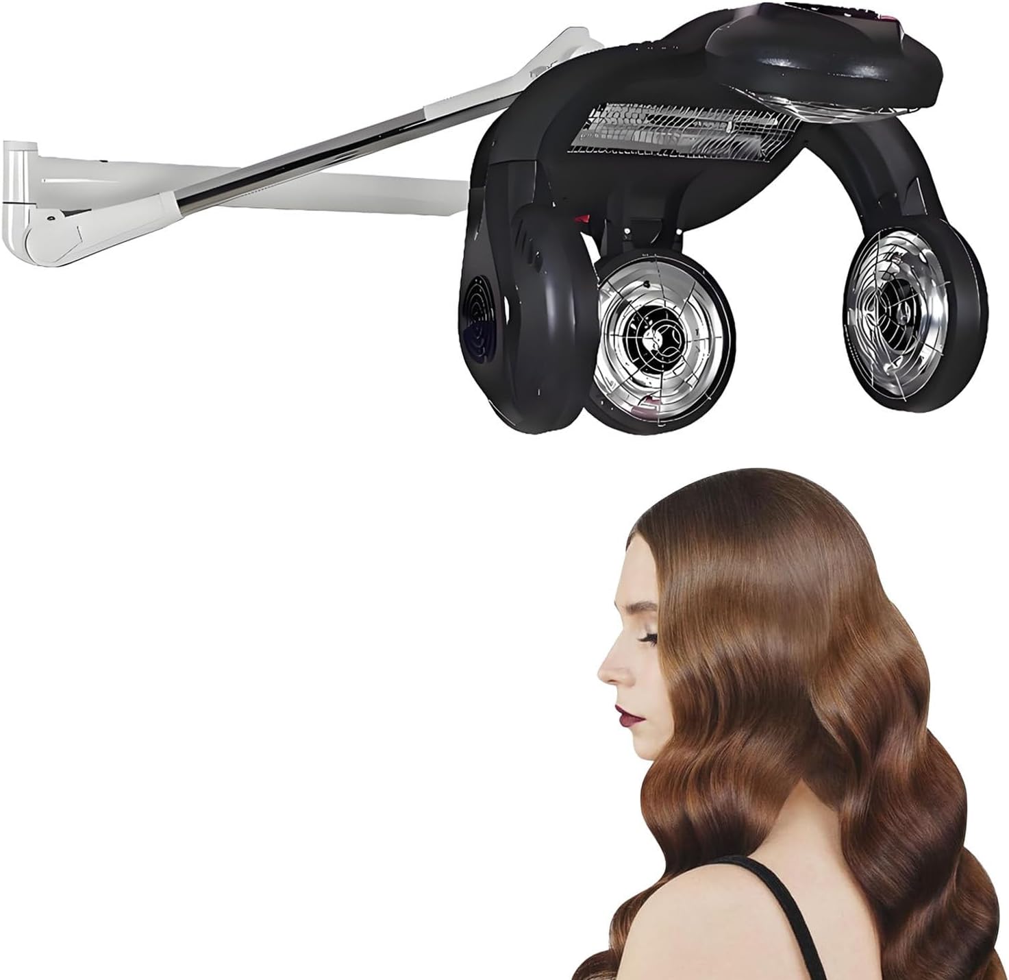 Multifunctional 1500W Salon Hair Dryer &amp; Steamer with 5 Heating Heads