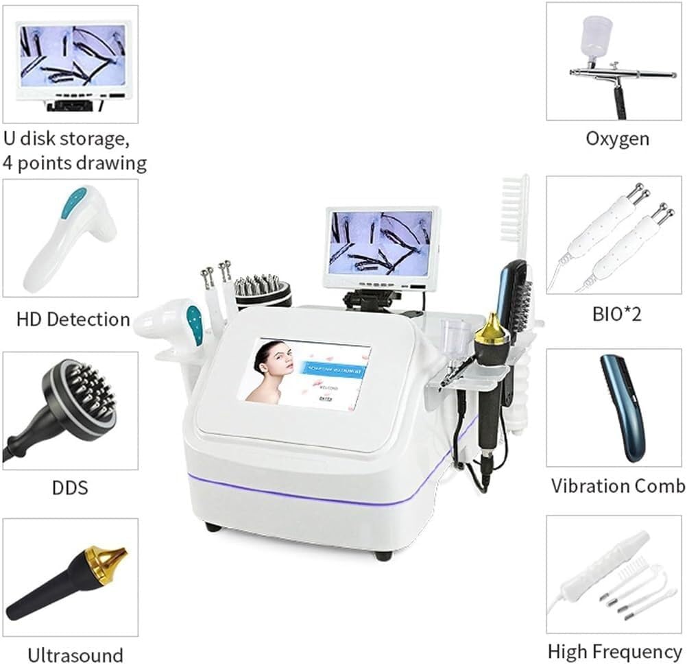 Skin Hair Analyzer, Scalp Massager with 7 Handles