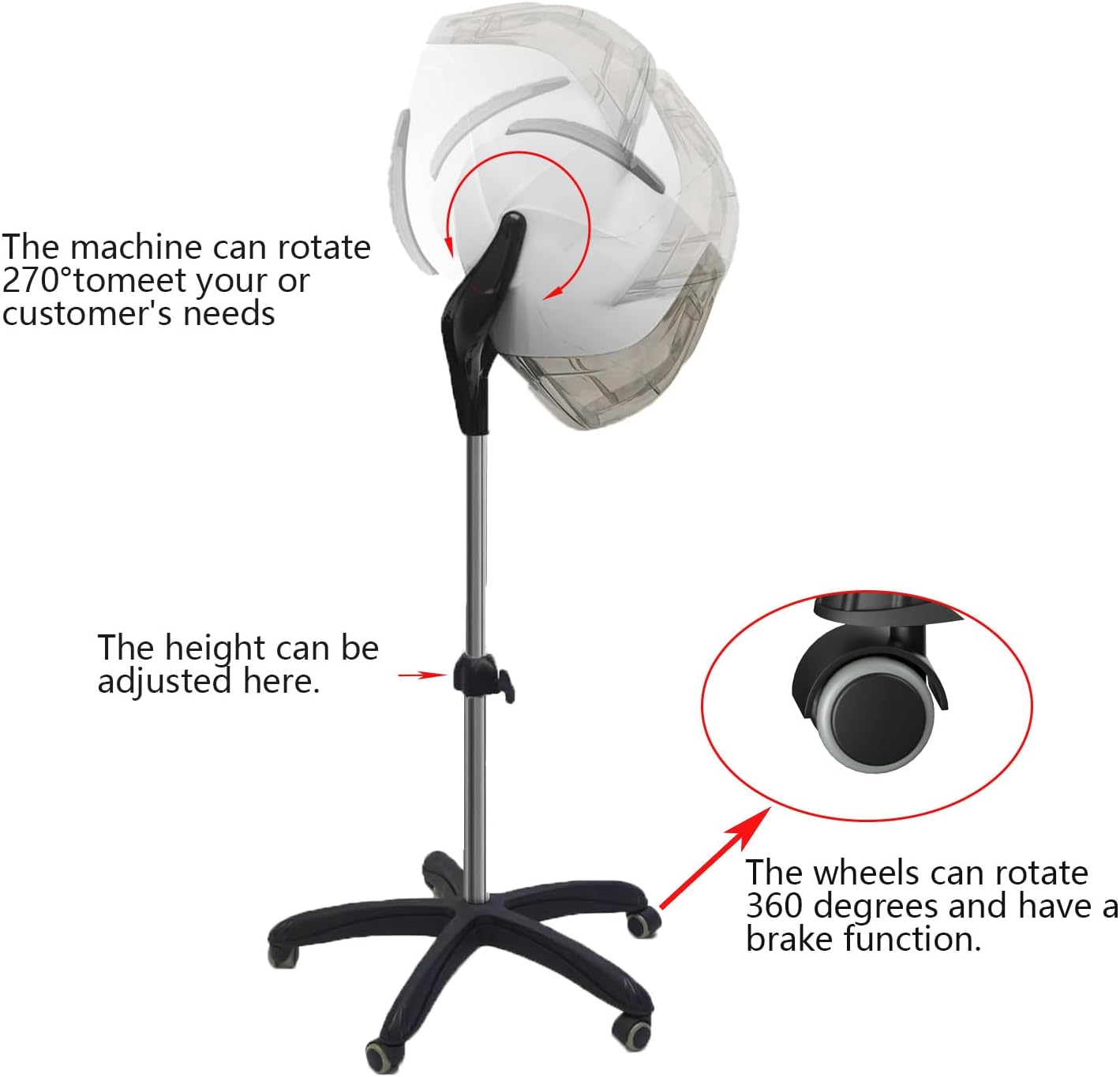 Stand-up Hooded Hair Dryer
