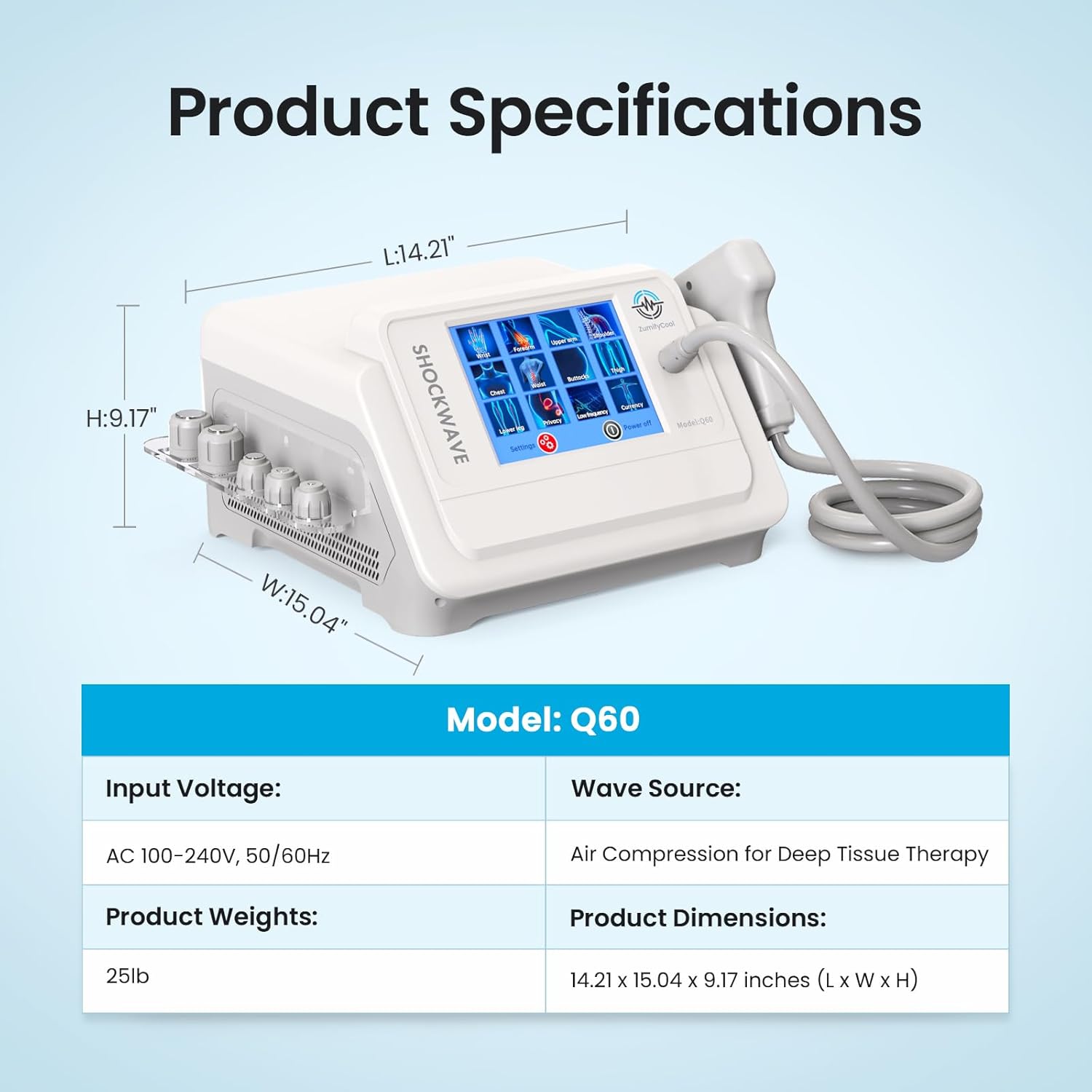 Shockwave Therapy Machine Professional ESWT