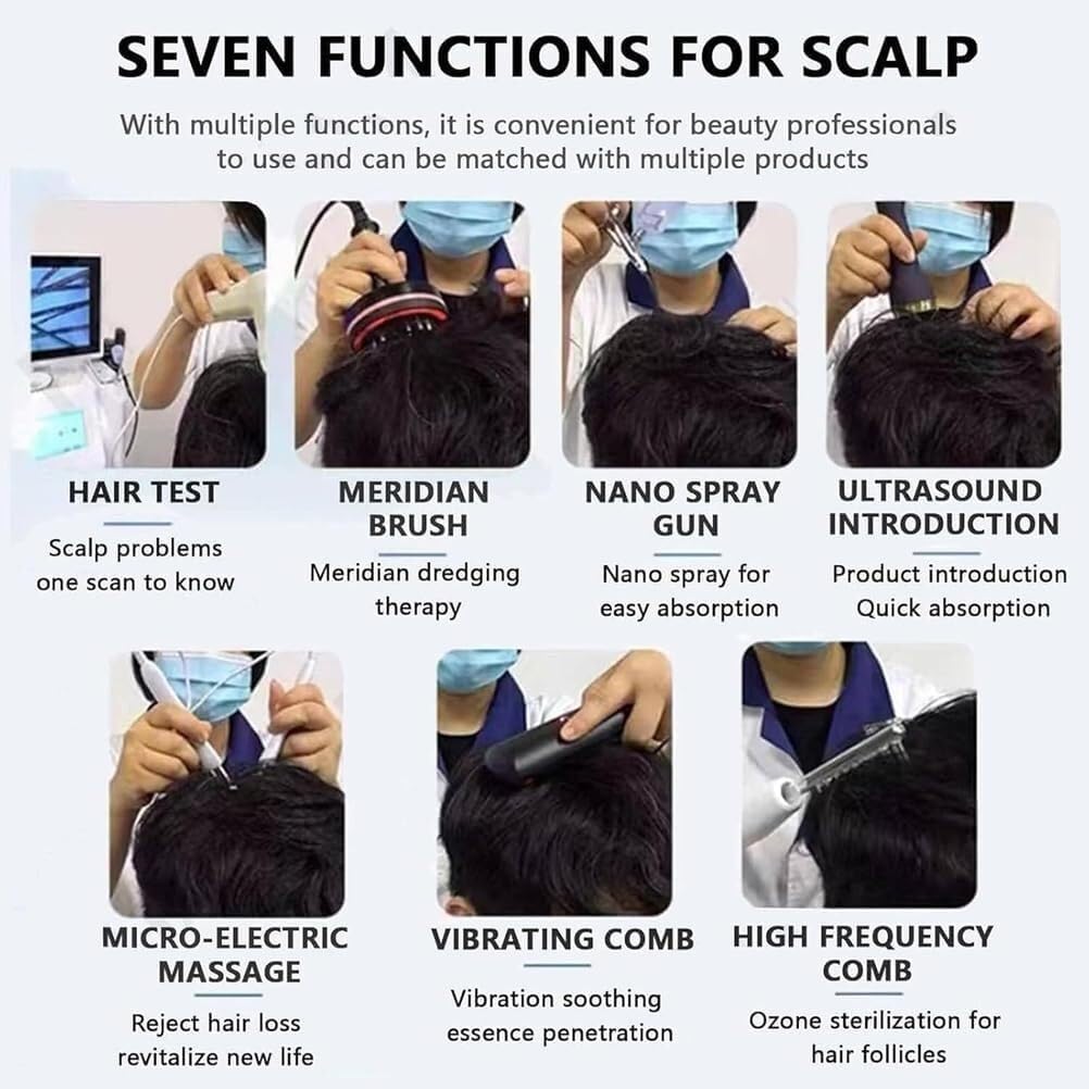 Skin Hair Analyzer, Scalp Massager with 7 Handles thumbnail