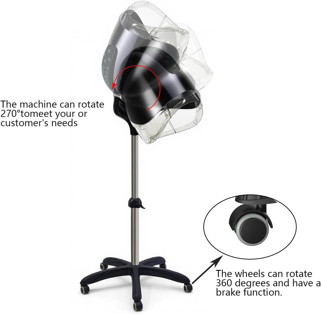 Professional Stand-up Hooded Hair Dryer,with smart Touch Control Panel thumbnail