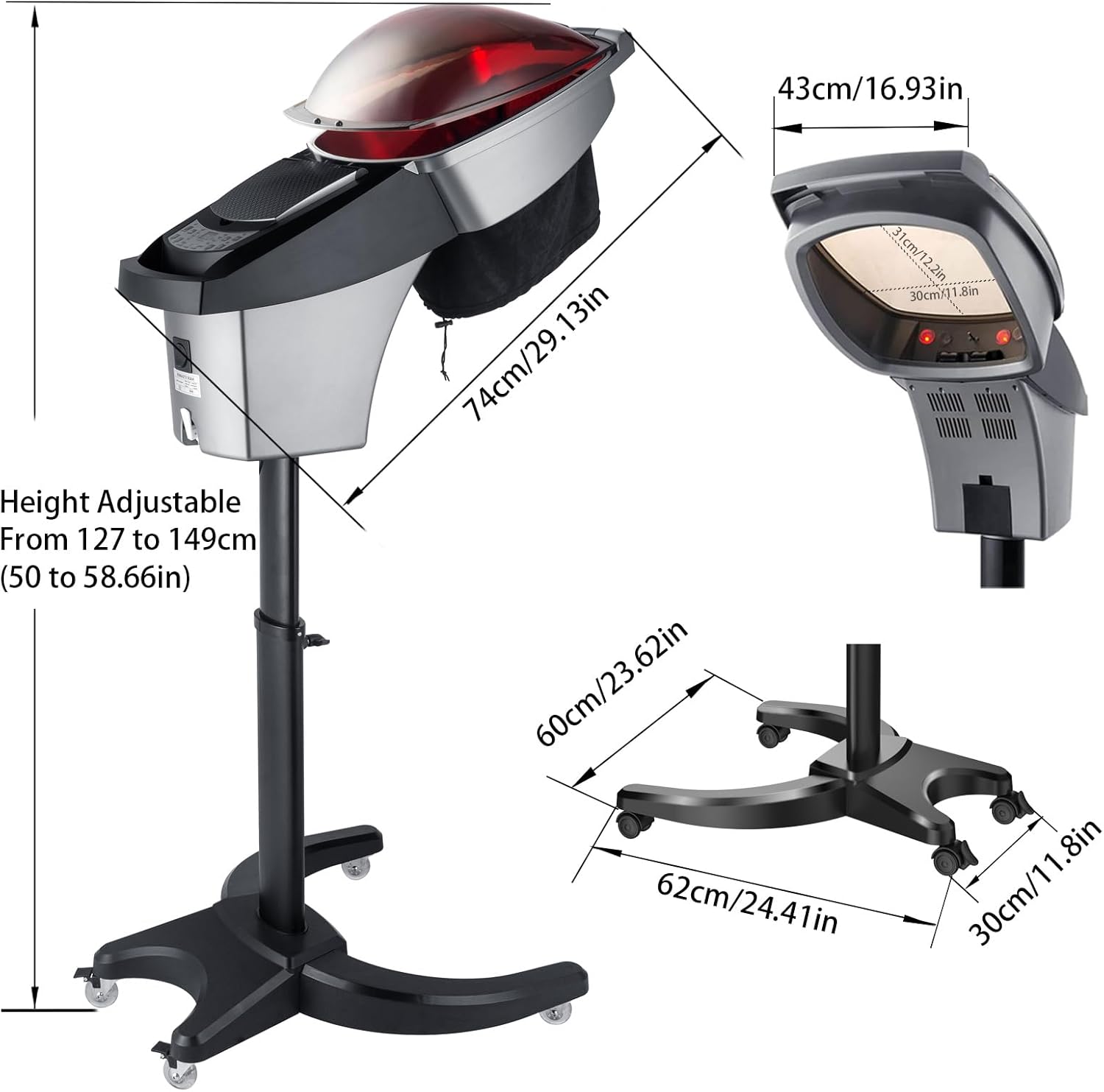 Standing Hair Steamer for deep Conditioning