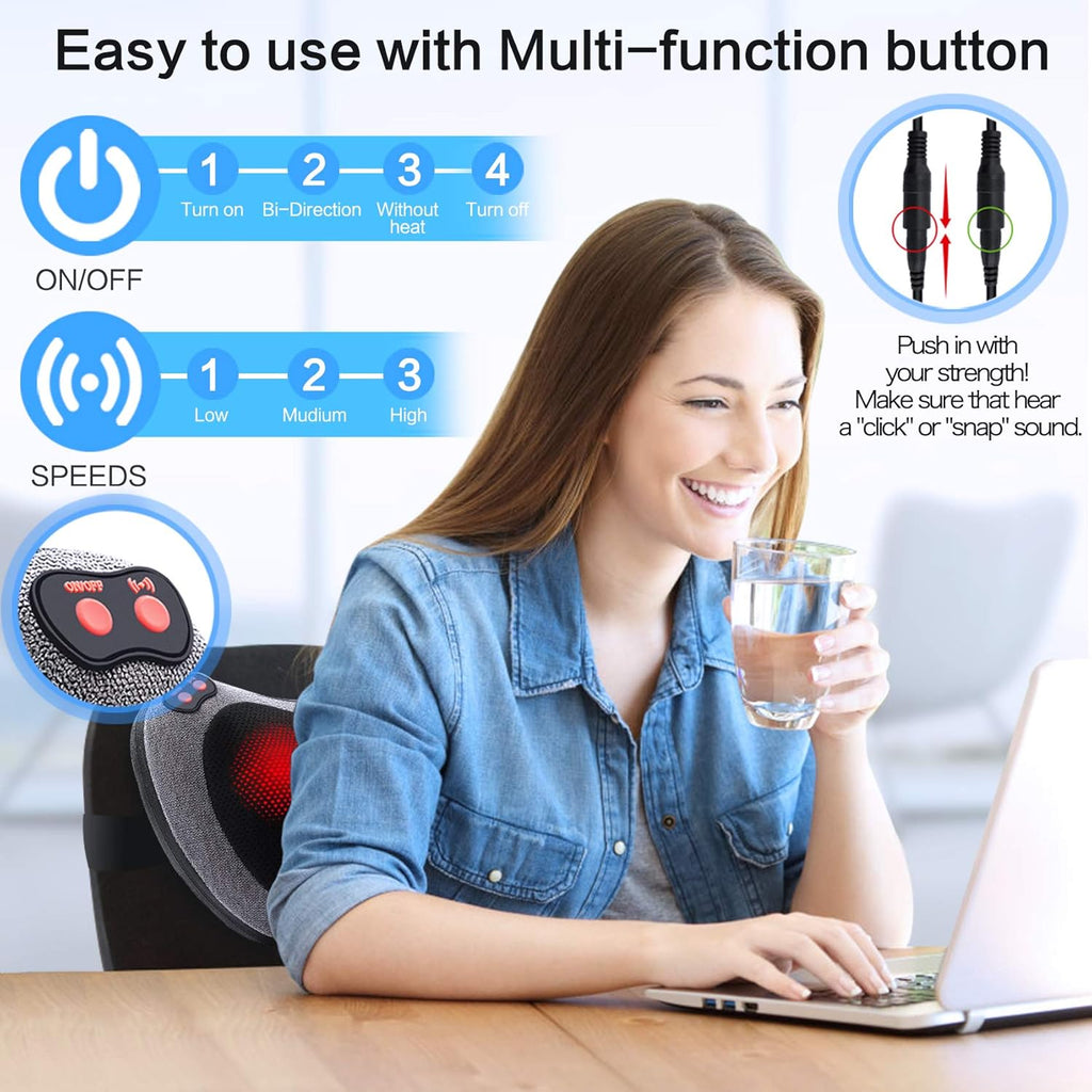 Shiatsu Back and Neck Massager with Heat