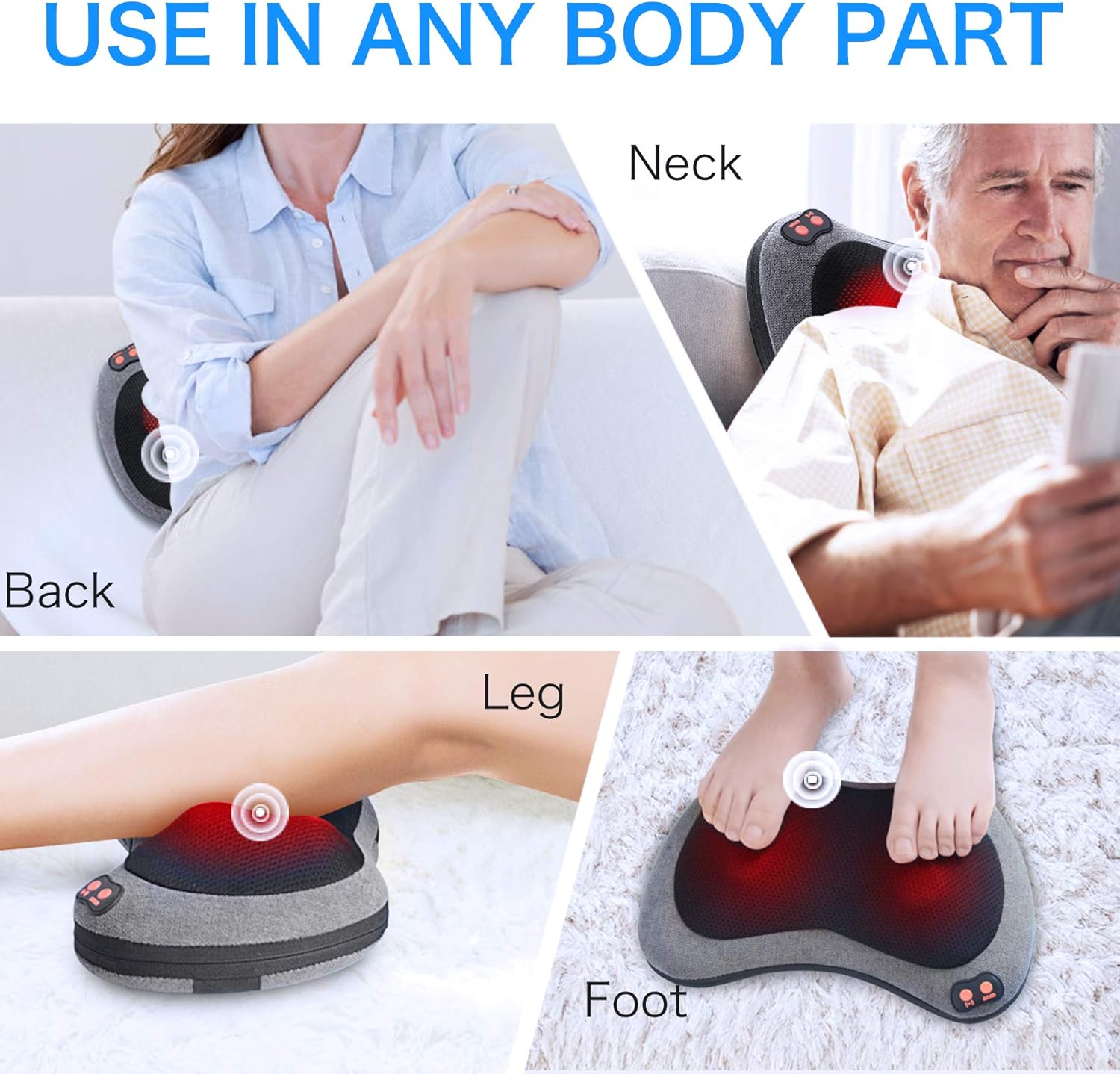 Shiatsu Back and Neck Massager with Heat