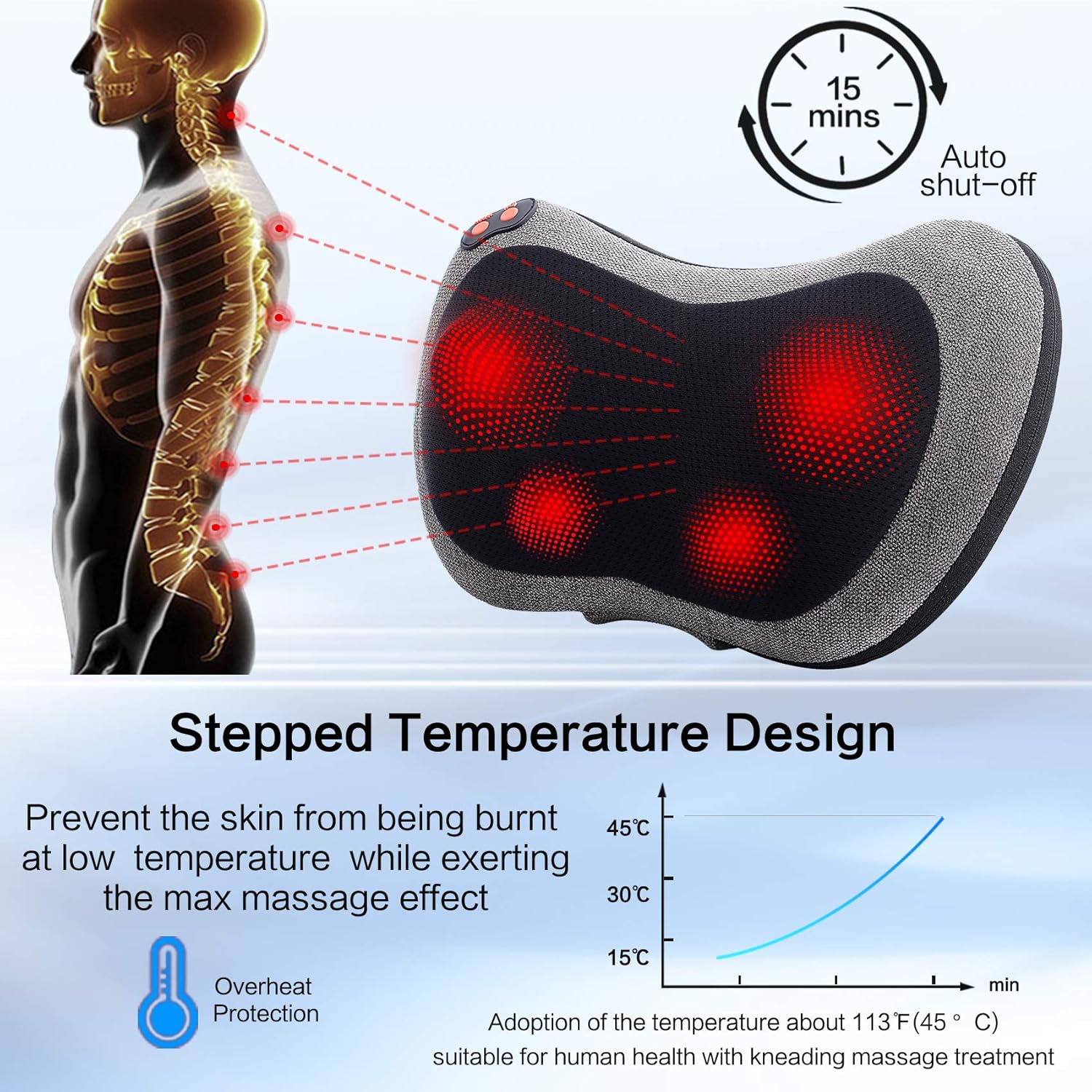 Shiatsu Back and Neck Massager with Heat