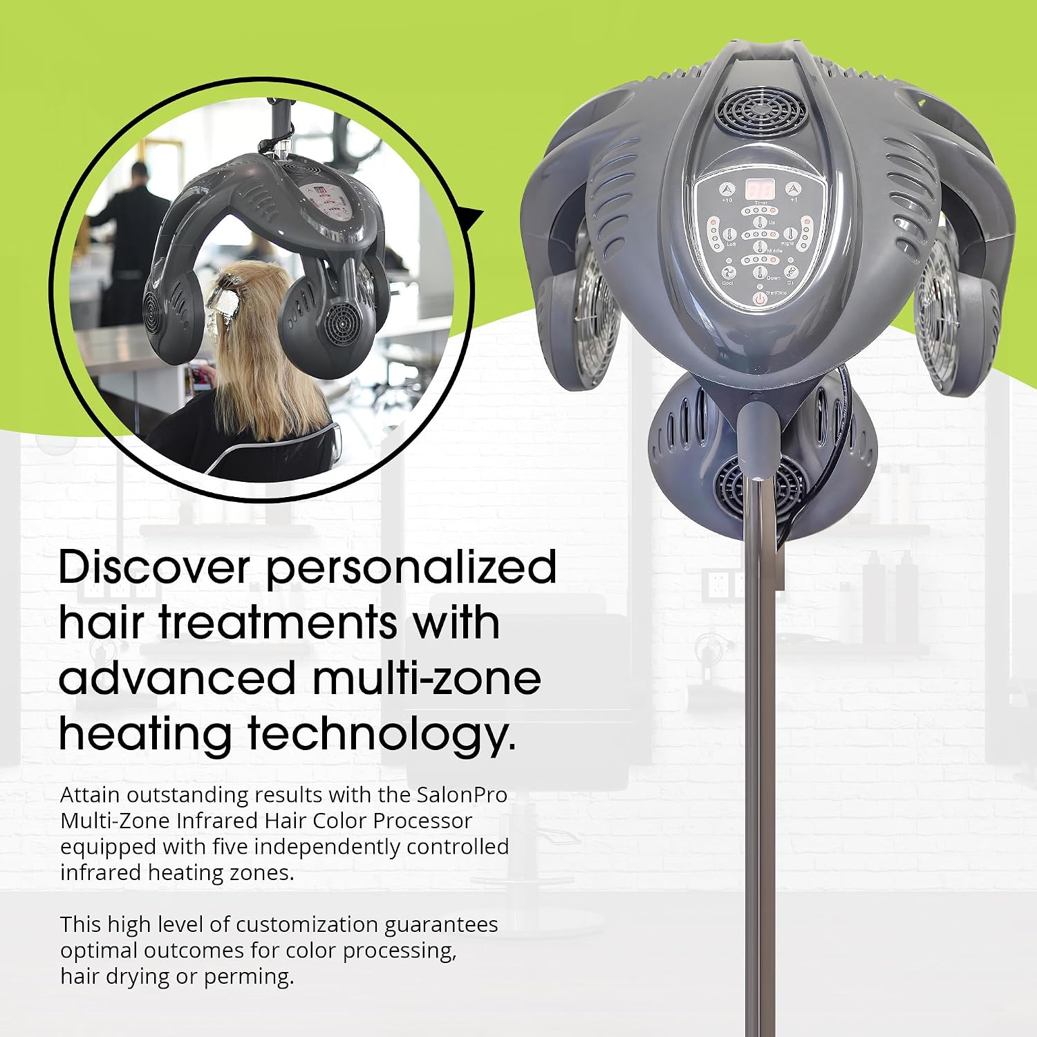 Multi-Zone + Professional Infrared Hair Color Processor &amp; Multi-Function Dryer